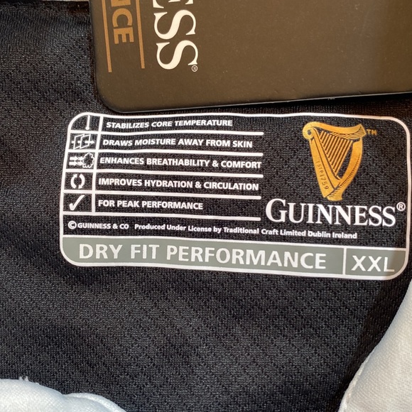 NWT Guinness Performance Rugby Short Sleeve Top sz XXL - Picture 7 of 10